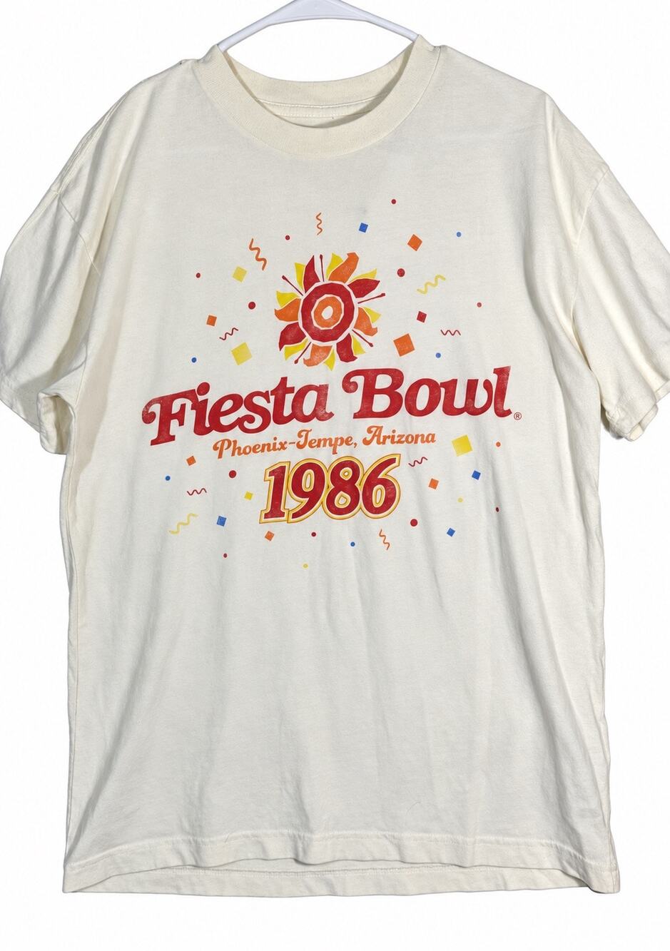 NWT Abercrombie & Fitch Men’s Large Fiesta Bowl 1986 Graphic T-Shirt Flawed